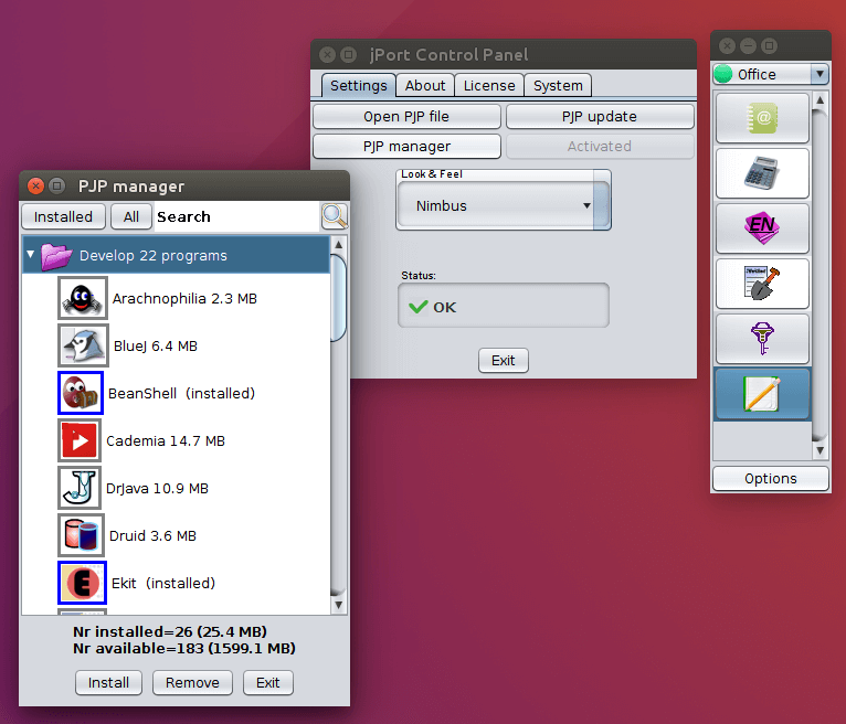 Working with jPort desktop