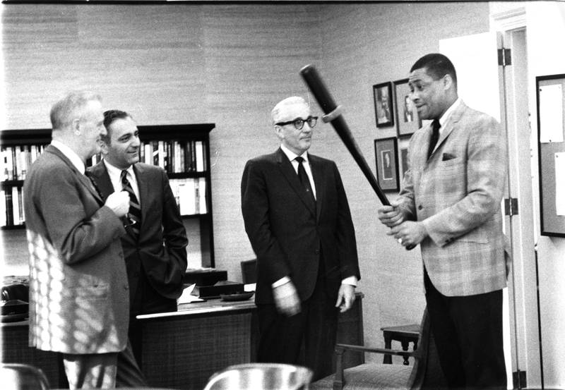 File:Baseball Hall of Famer Elston Howard in the Office of E. Clifton Daniel, Jr.jpg