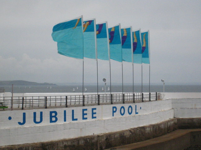 File:Colourful flags at the Jubilee Pool Penzance - geograph.org.uk - 3021276.jpg