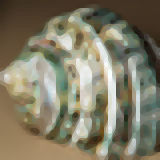 160 by 160 upscaled thumbnail of 'Green Sea Shell' (Smooth Edges)