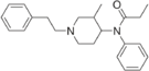 Chemical structure of 3-methylfentanyl.