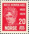Stamps of Norway, 1929-Niels Henrik Abel3.jpg