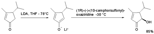 Enolate oxidation example[4]