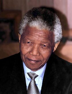 Mandela, 76, in a portrait photograph