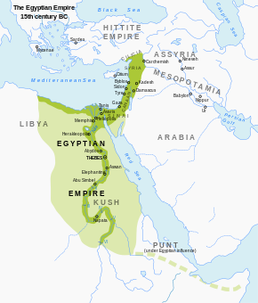 Egyptian territory under the New Kingdom, c. 15th century BC