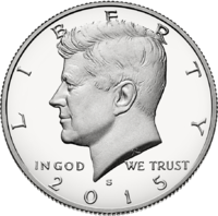 A 2015 Kennedy half dollar
