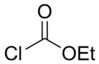 Skeletal formula of ethyl chloroformate