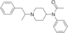 Chemical structure of alphamethylacetylfentanyl.