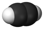 Acetylene – space-filling model