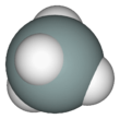 Spacefill model of silane