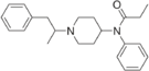 Chemical structure of alphamethylfentanyl.