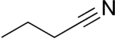 Structural formula of butyronitrile