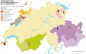Map showing the Swiss Associates