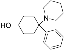 4-phenyl-4-(1-piperidinyl)cyclohexanol-Line-Structure.png