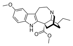 Stereo structural formula of voacangine