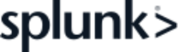 Splunk's logo consists of the company's name in a sans-serif font, followed by a "greater than" symbol.