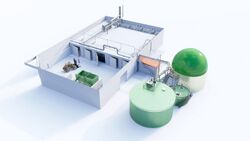 Design of a dry/solid-state anaerobic digestion (AD) biogas plant
