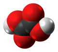 Space-filling model of oxalic acid