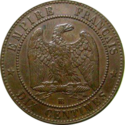 10 centimes Napoléon III 1855 Revers.png