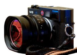 Leica M8 viewfinder digital camera with extremely fast lens Noctilux-M 50 mm f1.0 (edited, white background).jpg
