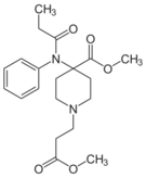Chemical structure of remifentanil.
