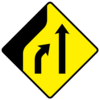 Arrow with second line merging into it from right