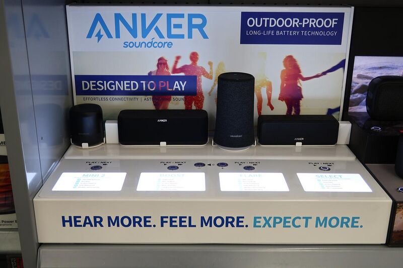 File:Anker SoundCore interactive speaker display at a Walmart in Gillette, Wyoming.jpg