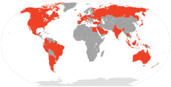 Map of Global Availability of Google Play Newsstand