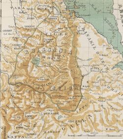 1887 Italian map of Abyssinia