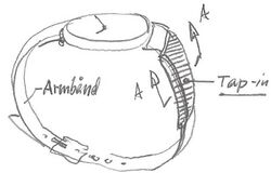 An image of the Tap-in wristwatch.