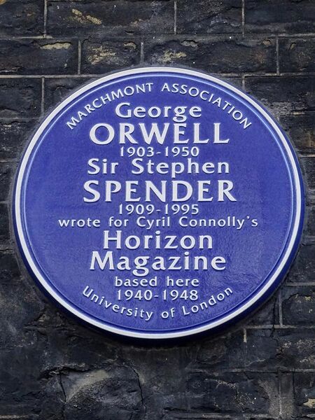 File:George Orwell and Sir Stephen Spender (Marchmont Association).jpg