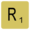 Scrabble tile for "R"