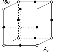 Black-white (antisymmetric) 3D Bravais Lattice number 16b (Orthorhombic system)