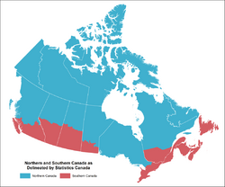 Canada North South Regions StatCan.png