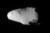 An oblong body is seen in this low resolution image.