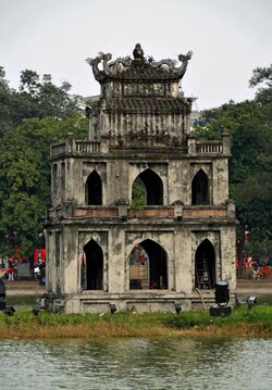 Turtle Tower, Hoan Kiem Lake, Hanoi (3531374428).jpg
