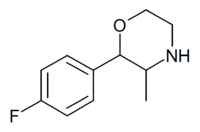4-Fluorophenmetrazine structure.png
