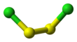Ball and stick model of disulfur dichloride