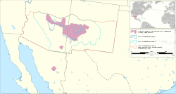 Mexican gray wolf distribution 2023.svg