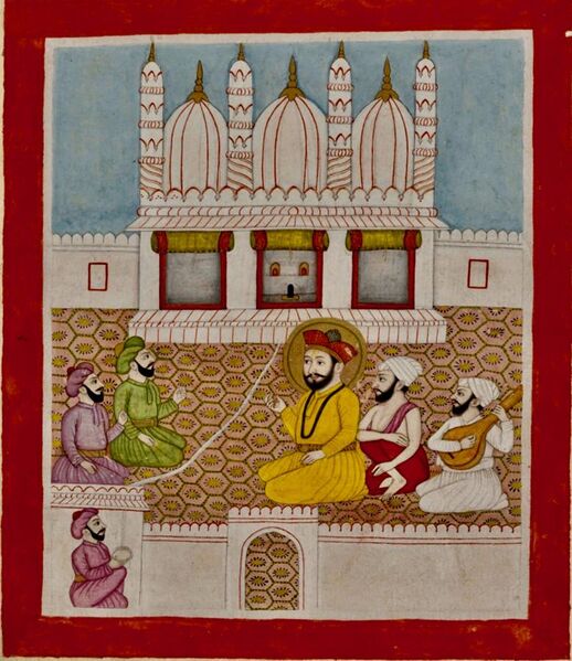File:19th century Janam Sakhi, Guru Nanak converses with Muslim clerics, Kapany collection.jpg