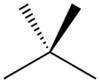 Stereo, skeletal formula of neopentane