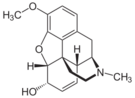 Chemical structure of codeine.