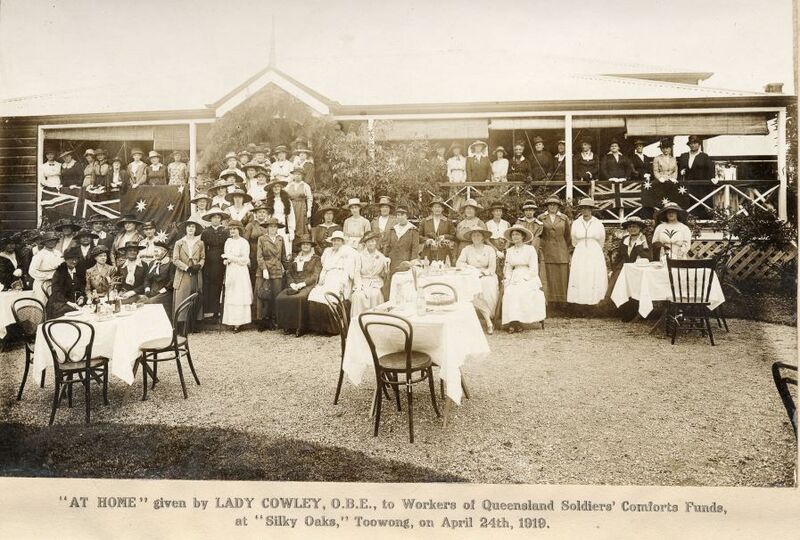 File:"At Home" given by Lady Cowley, O.B.E., to Workers of Queensland Soldiers' Comforts Funds, at "Silky Oaks", Toowong on April 24th , 1919.JPG
