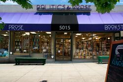Storefront of bookstore Politics and Prose
