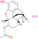Chemical structure of 6-acetyldihydromorphine hydrochloride.