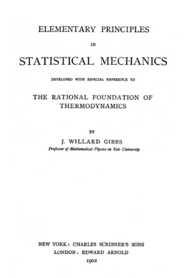 Title page of Gibbs's Statistical Mechanics