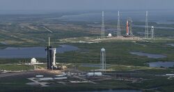 NASA’s SLS and SpaceX’s Falcon 9 at Launch Complex 39A & 39B (KSC-20220406-PH-JBP01-0001).jpg