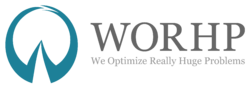 Logo and claim of WORHP.