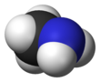 Spacefill model of methylamine