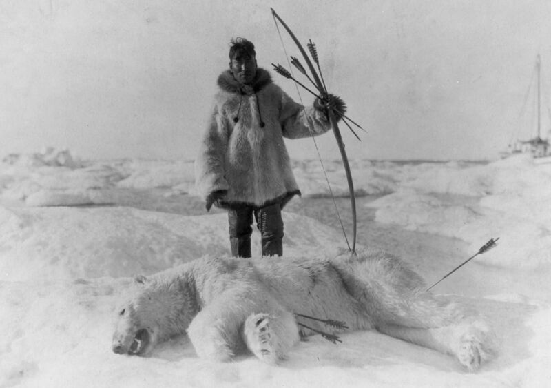 File:Eskimo hunter and polar bear slain with bow and arrow LCCN2005691848 (cropped).jpg